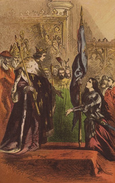 Joan of Arc addressing the King by English School